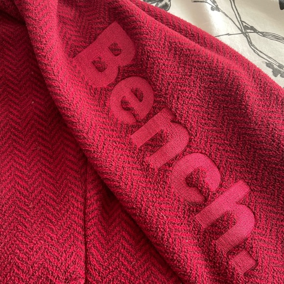 Cozy Red Bench Fleece Hoodie - Picture 1 of 4